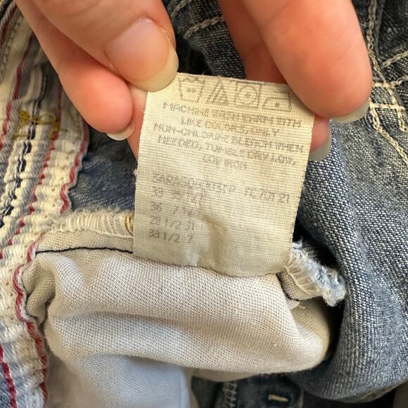 Lee Denim Shorts Men’s 14 M Elastic Waist Relaxed Fit Vintage 90s - Picture 3 of 10